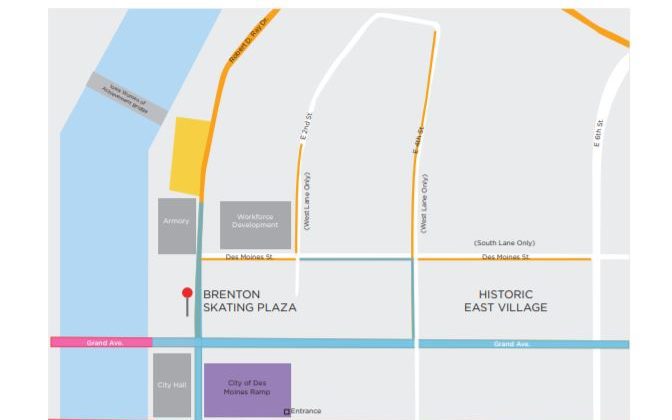 Brenton Skating Plaza Parking Map