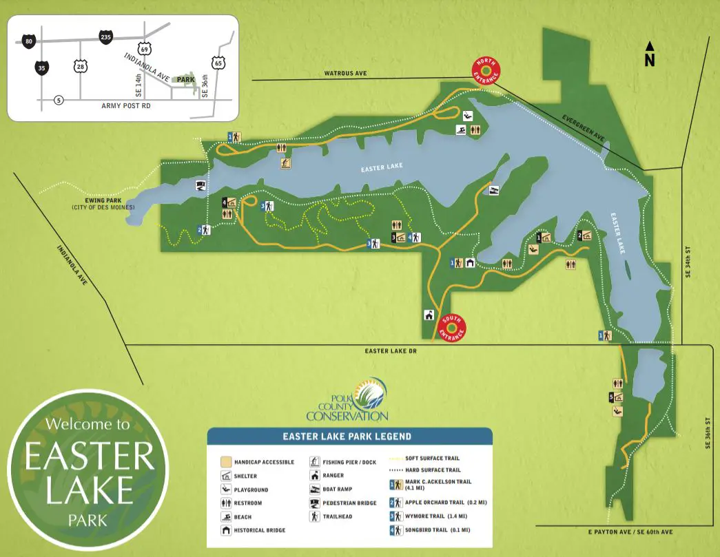 Easter Lake Park Map