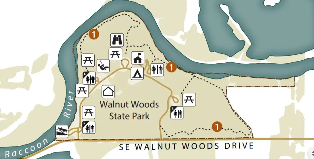 Walnut Woods State Park Map