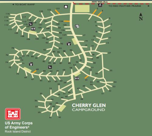 Cherry Glen Campground map