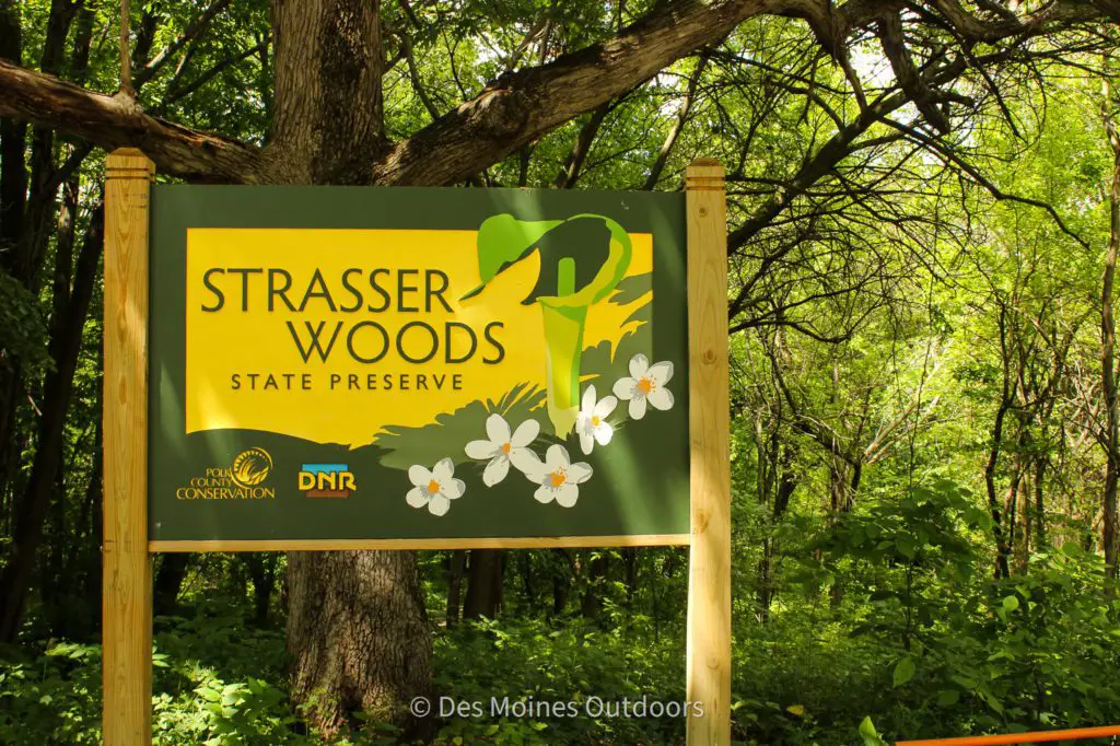 Strasser Woods sign
