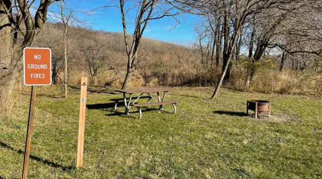 Lower Camping Area at Kuehn Conservation