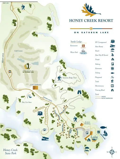 Honey Creek Resort Map