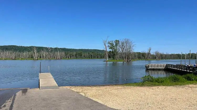 Boat Landing and Fishing Pier at Wyalusing State Park