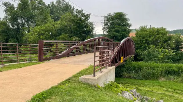 Bowstring Bridge at Trout Run Park in Northeast Iowa