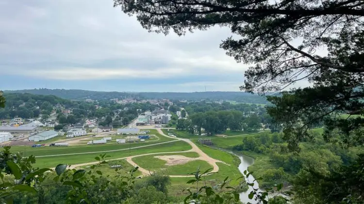 View of Decorah from Palisades Park