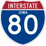 I-80 Iowa sign