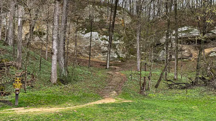 Lower picnic area at Wildcat Den State Park