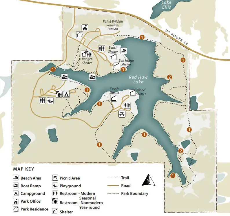 Red Haw State Park Map